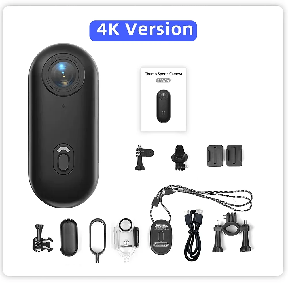 Magnetische POV 4K HD Mini Action Cam Draadloze WiFi Draagbare Camera voor YouTube Influencers Zakformaat Vlog Recorder Reis Bodycam - afbeelding 1