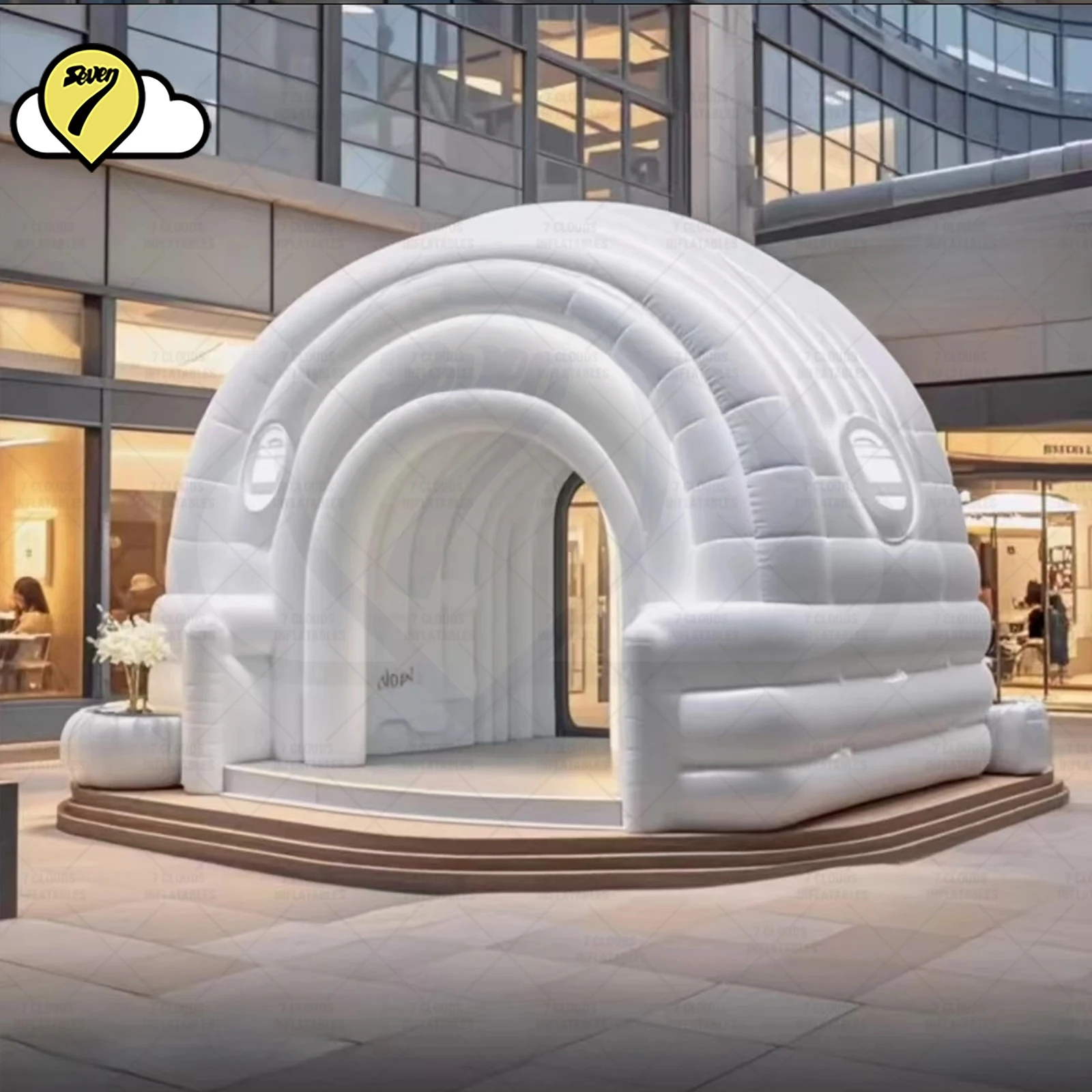 Oxford aufblasbares Zelt, aufblasbares Wolkenzelt, Iglu-Kuppelzelt mit Gebläse, aufblasbares Zelthaus für Party, Ausstellung, Festival