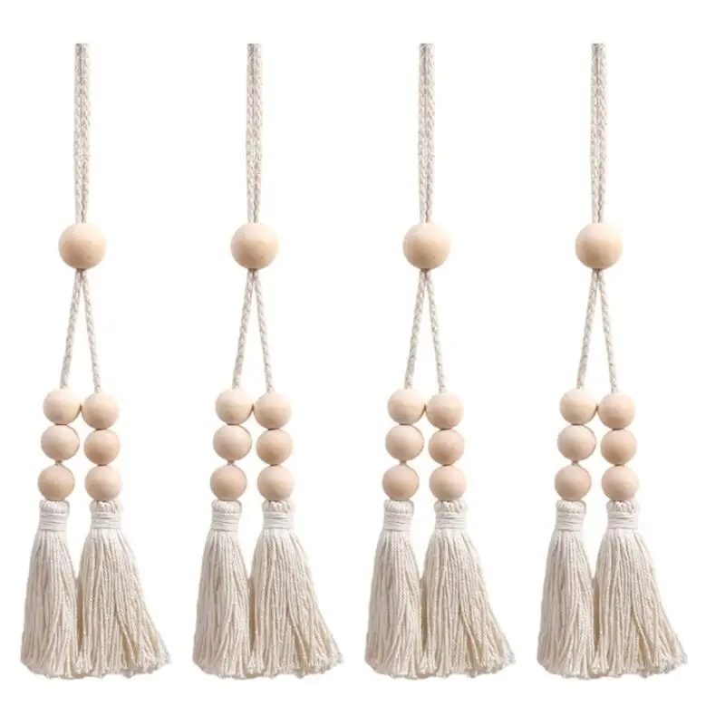 G6KF Decorative HandWoven Curtain Tiebacks with Enhanceds Magnets Strength Tiebacks for Living Space