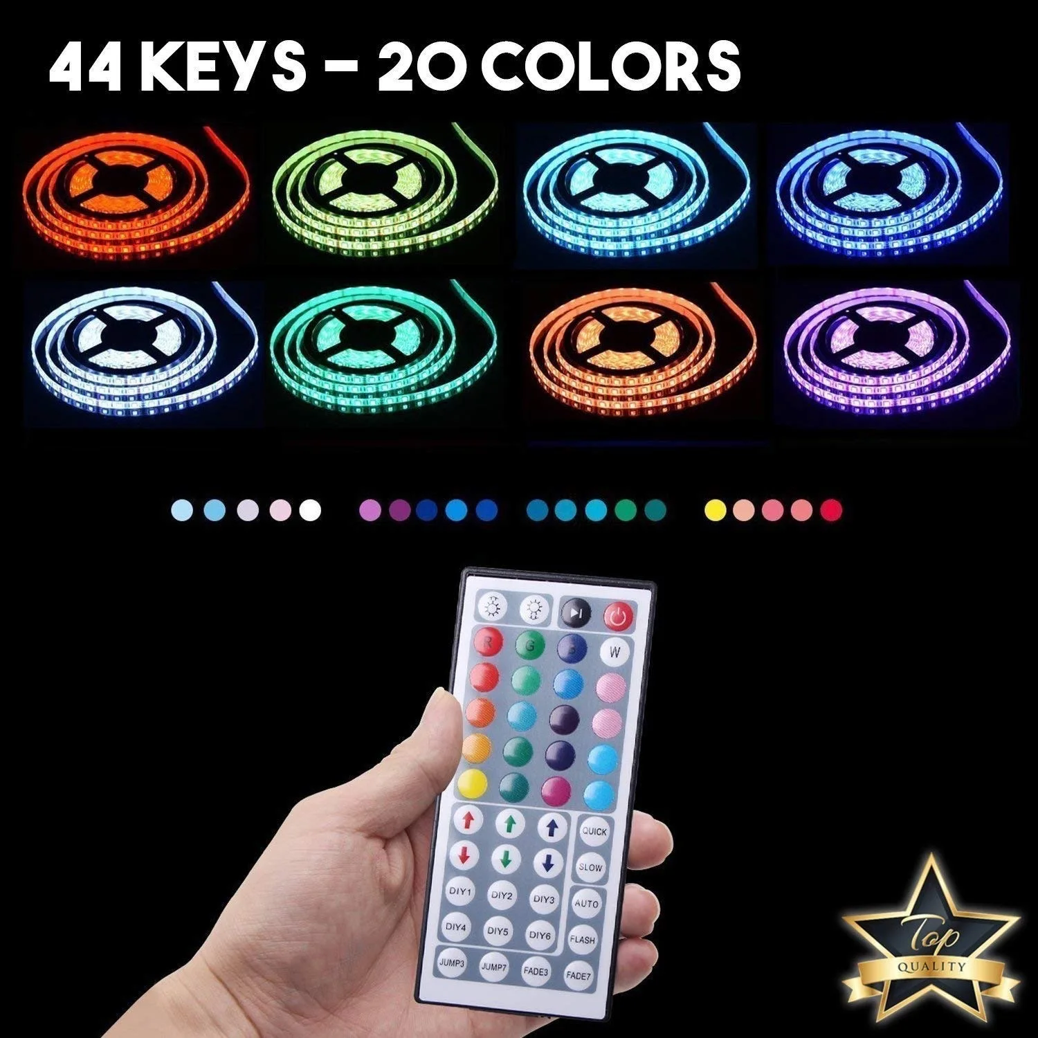 2m 3m 5m SMD 5050 RGB LED Strip Light Kits IR Controller With Power Waterproof Lighting Lamp Ribbon For Bedroom Garden Decration