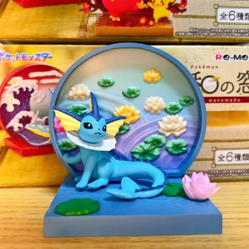 

Re-ment Genuine Pokemon the Wind Window Pikachu Action Figurine Wooden Owl Elf Screen Anime Model Doll Collectible Toys