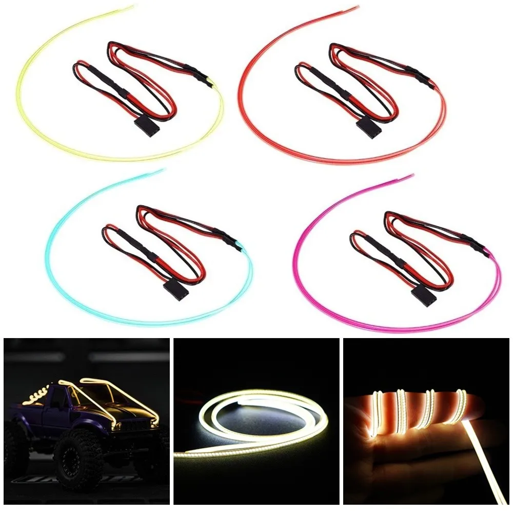 New 1/24 Scale LED Strip Lights Flexible 29cm RC Car Lights Model Car Decor Cuttable Night Spotlight for SCX24 TRX4M UTB18