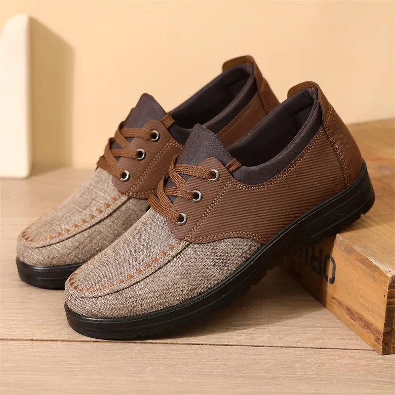 

Men Casual Canvas Shoes Mens Loafers Breathable Slip on Flats Male Vulcanized Shoes Driving Shoes Plus Size 48 Walking shoe
