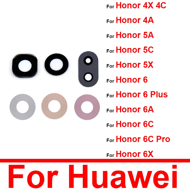 Back Rear Camera Glass Lens For Huawei Honor 4X 4C 4A 5A 5C 5X 6 6A 6C Pro 6X Plus Camera Glass Lens Glass + Sticker Repair