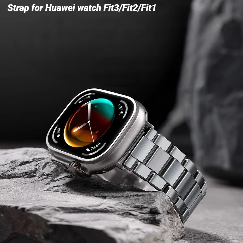 Pure titanium Strap for Huawei watch Fit3 Metal Watchband For Huawei watch Fit2/Fit Sport Correa Bracelet SmartWatch Accessories