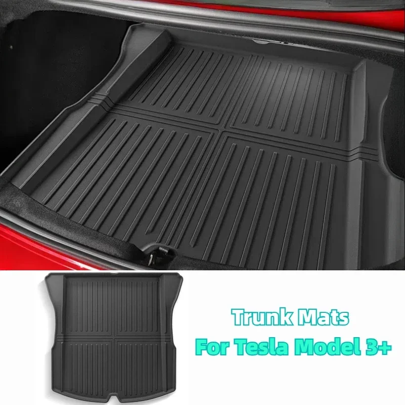 

TPE Trunk Mats for Tesla Model 3 Highland 2024 Waterproof Wear-resistant Foot Floor Pads Front Rear Trunk Mat Car Accessories