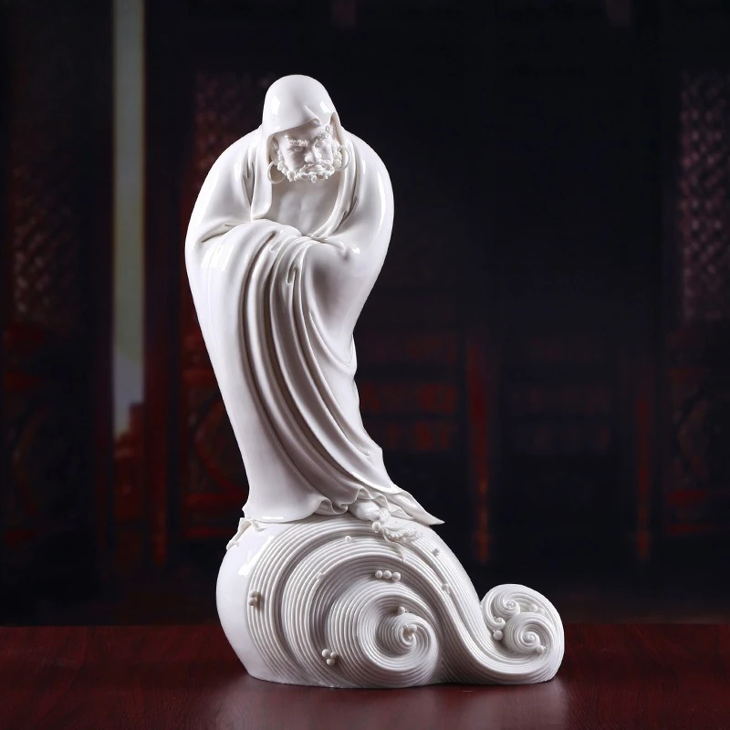 White porcelain sculpture like handicraft home collection ornament