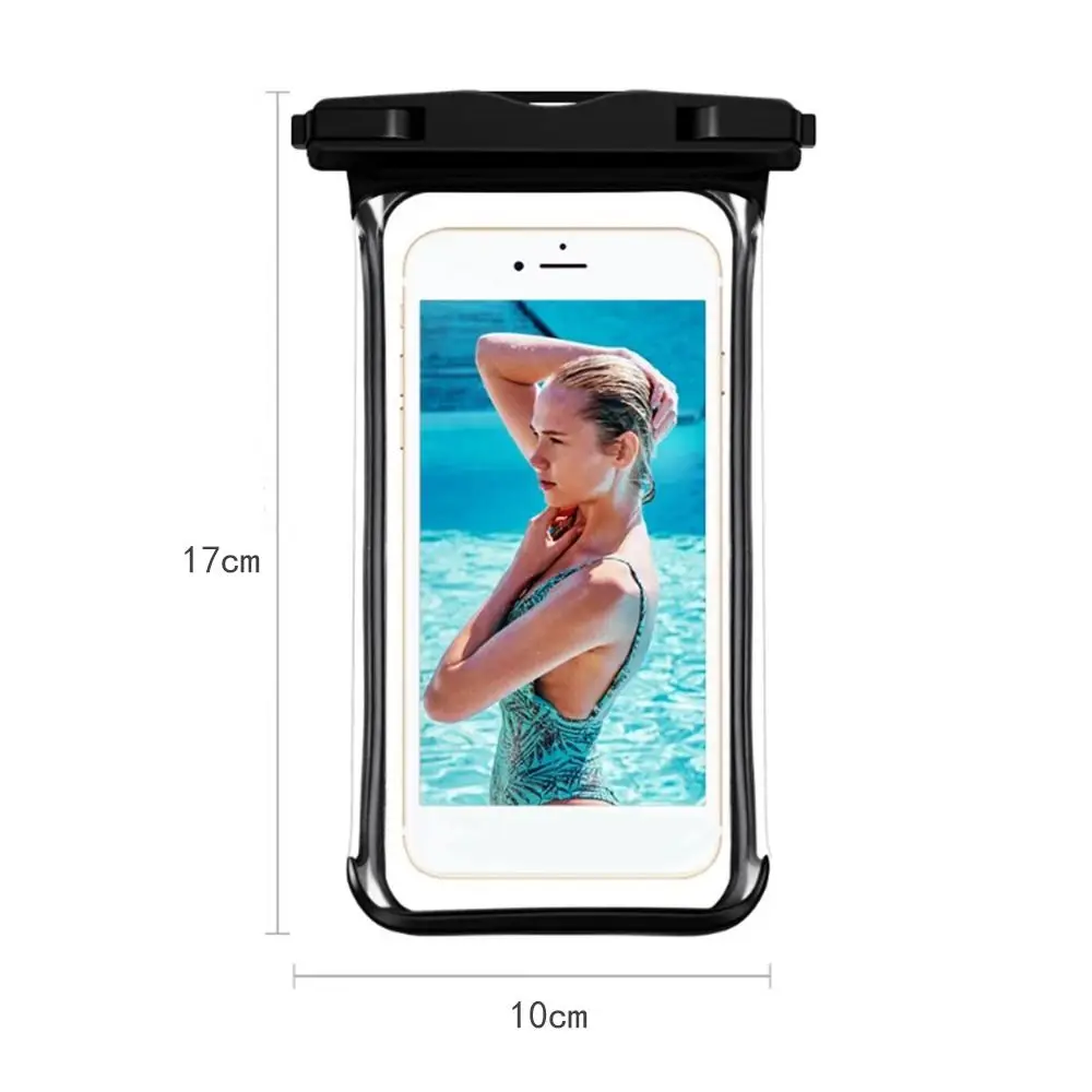 High Quality Full View Waterproof Case Touchable Screen Strong Sealing Swimming Pouch with Lanyard Phone Cover