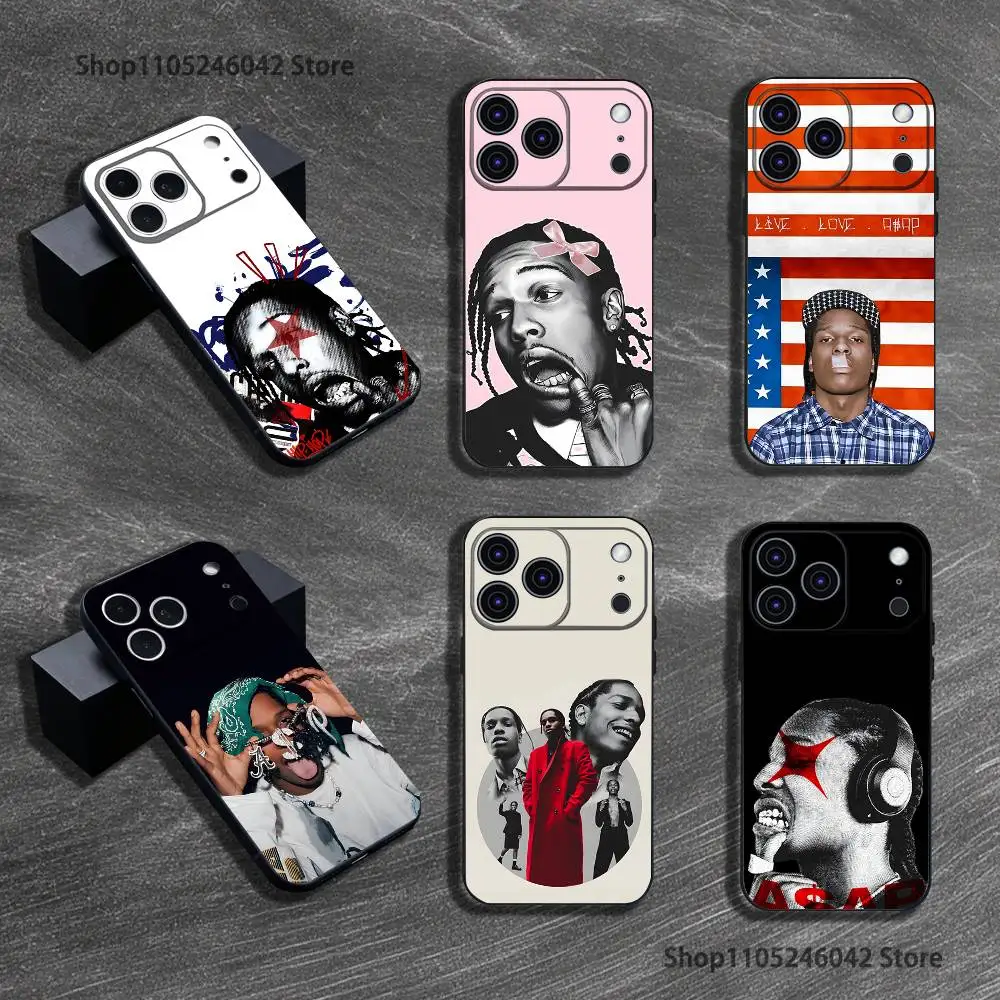 

A-ASAP R-Rocky Rapper Phone Case For iPhone 17,16,15,14,13,12,11,Pro,XS,Max,XR,Plus,E,SE4,Mini Black Soft Cover