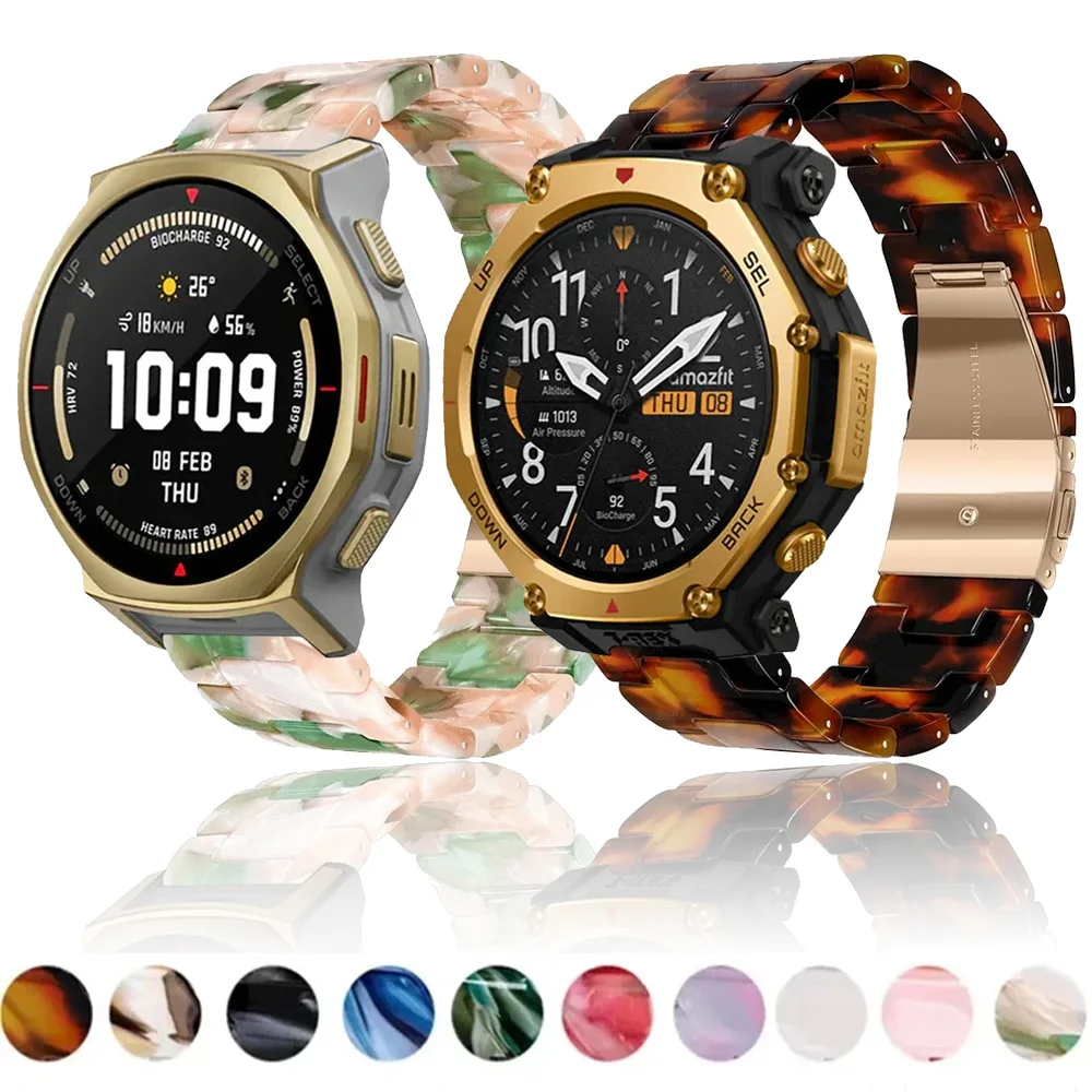

Ремешок из смолы для Amazfit T-Rex3 Pro 48 мм 44 мм Active 2 Square, модный прочный браслет Amazfit Bip 6 5 Balance 2 Helio Active 2