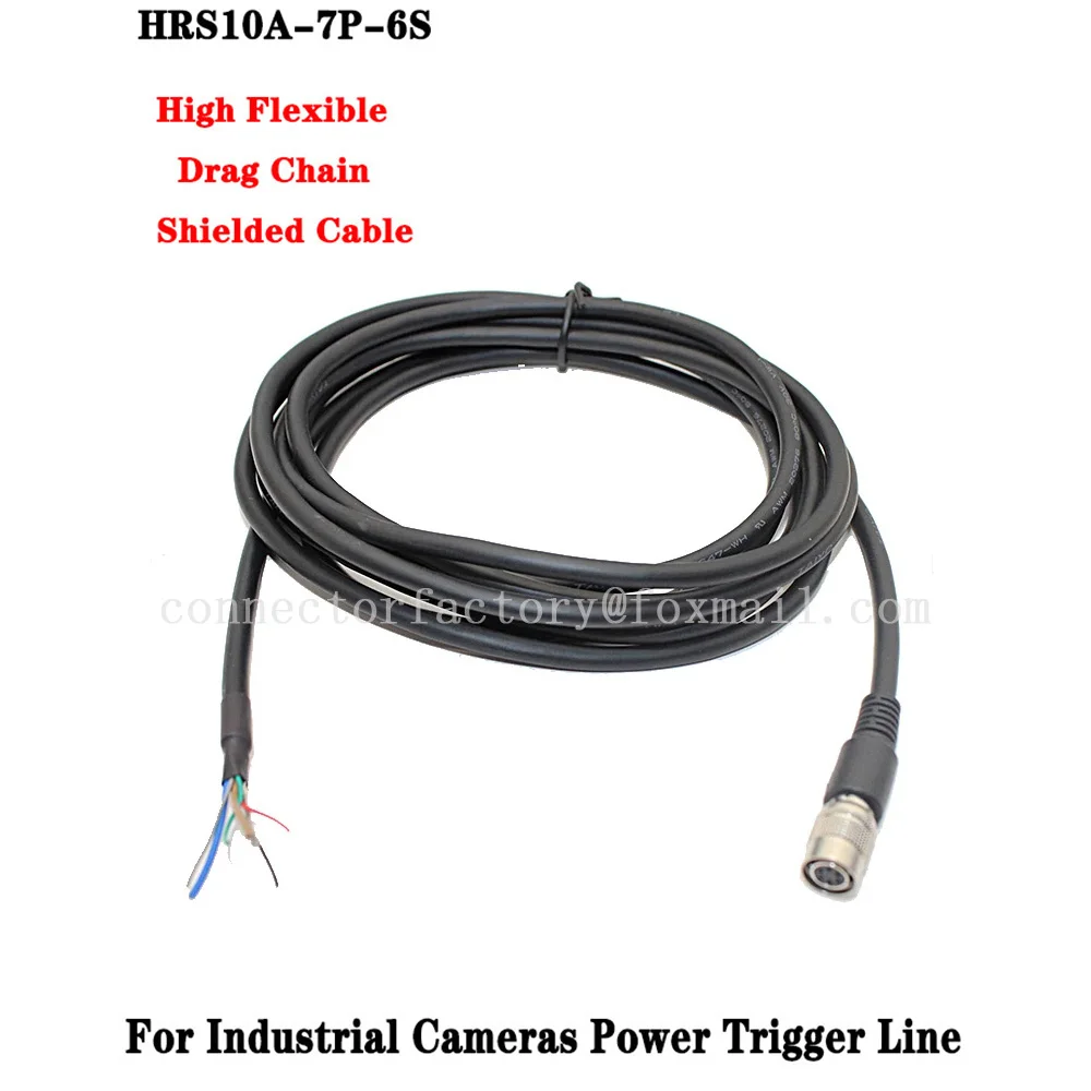 

Промышленная камера Basler Hikvision Триггерный провод 6-контактный сердечник Шнур питания Экранированная промышленная цепь перетаскивания Провод высокой гибкости