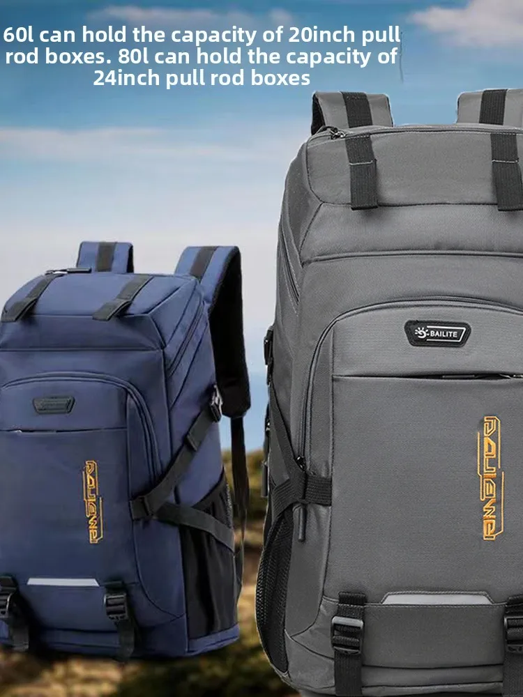 

Large Capaci Ox Cloth Cuter Bapa Waterproof Outdoor Travel Hiking Double oulder Bag for Laptop up to 5 Inches