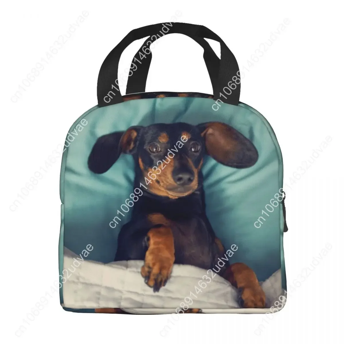Dachshund Thermal Insulated Lunch Bag Women Badger Sausage the Wiener Dog Lunch Tote for Outdoor Camping Travel Storage Food Box