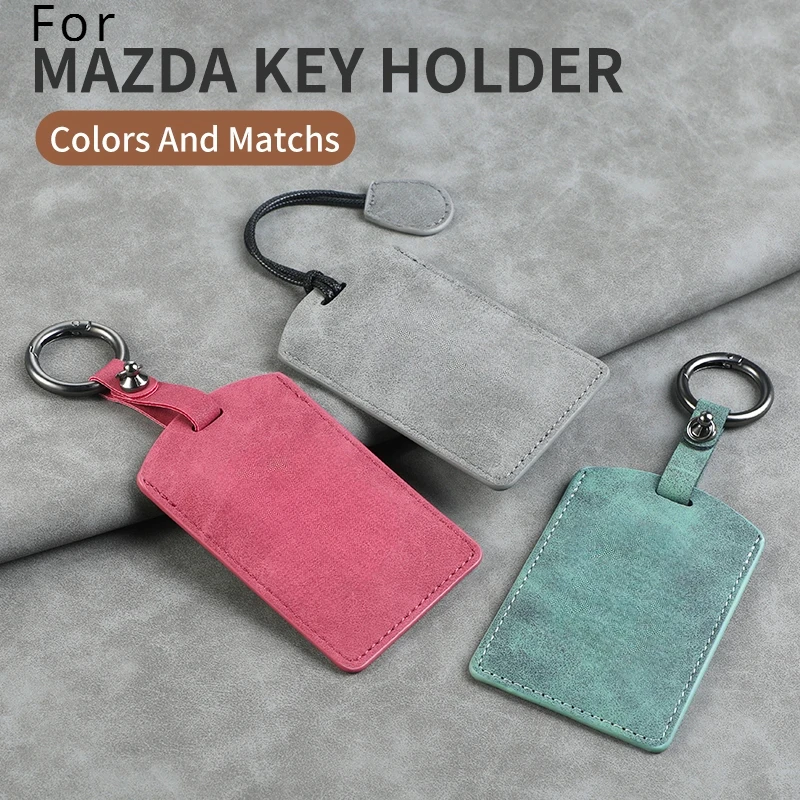 New Leather For Mazda 3 5 6 8 M8 CX-7 CX-9 Car Card Key Holder Protector Smart Card Case Cover Full Cover Auto Accessories