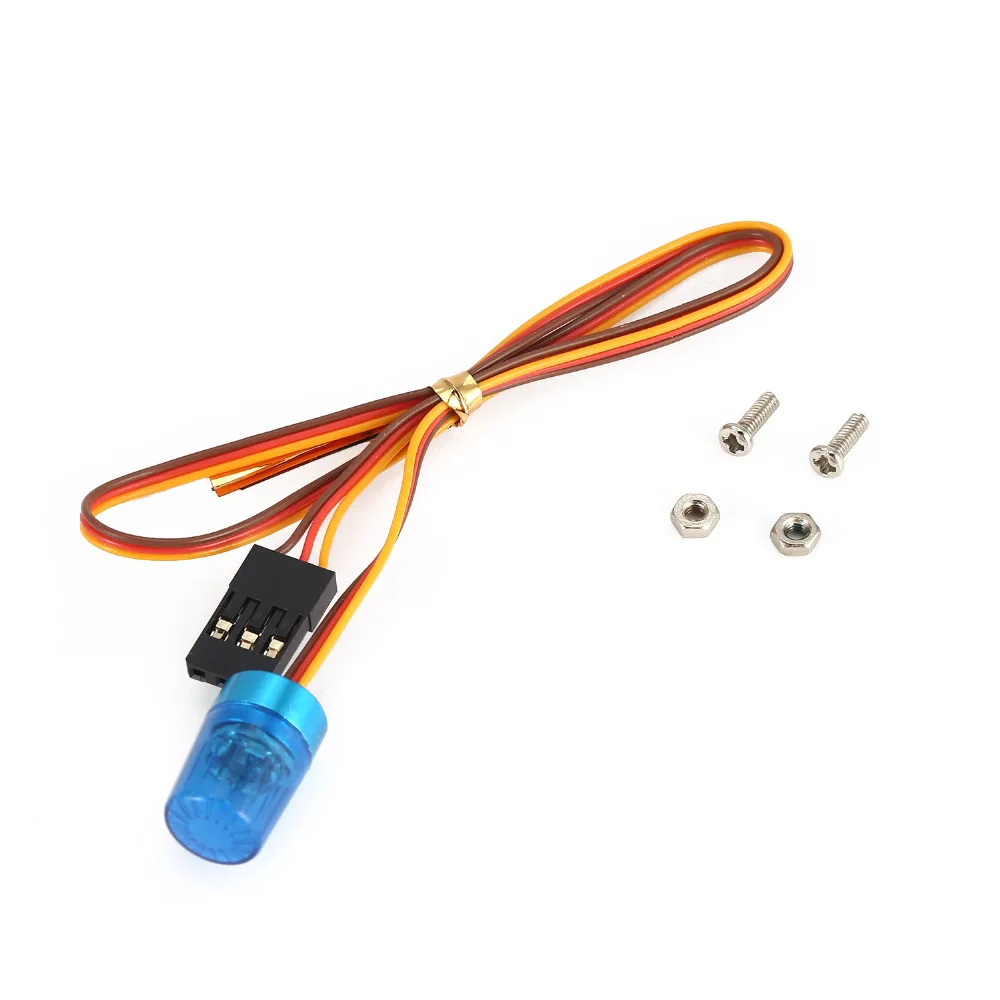 Rc multi-função piscando rotativa barra de luz led polícia lâmpada alarmante para 1/10 rc rastreador carro engenharia caminhão atualizar peças