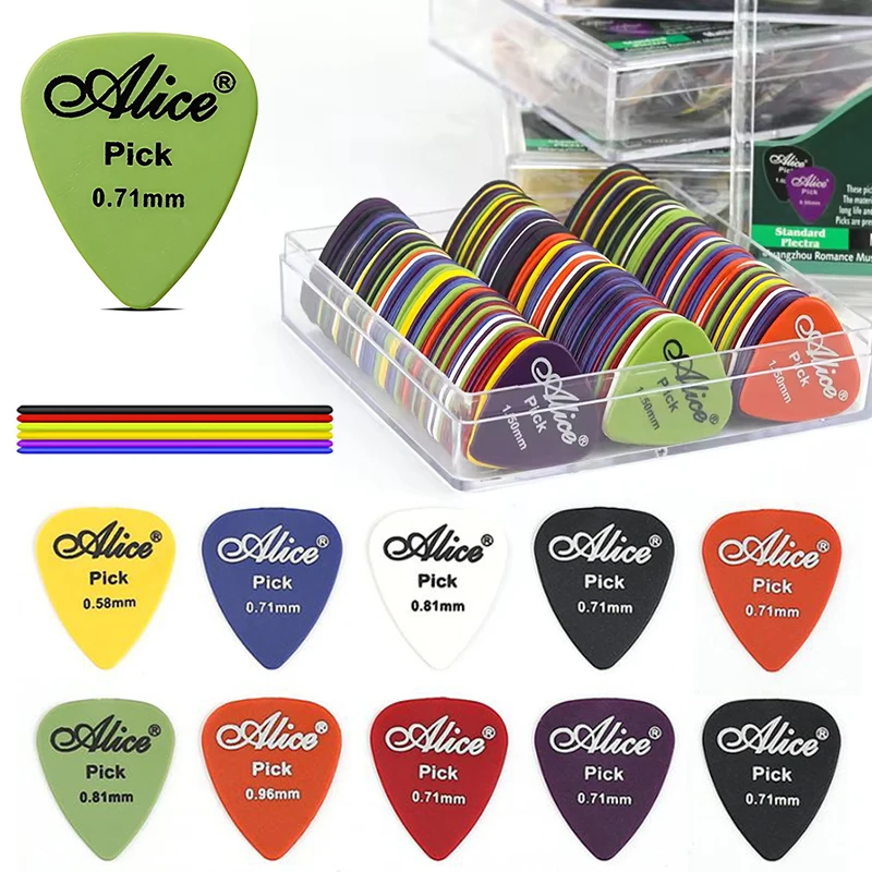10-30PCS Random Colors Guitar Picks 0.58mm-1.5mm Multiple Thickness Mix Useful Guitar Pick Music Practice Performance Supply ZYF