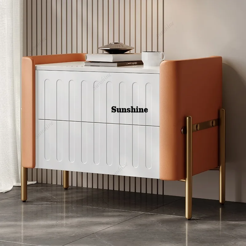 

Italian Aesthetic Night Table Creative Delicacy Modern Trendy Bedside Table Space Saving Table De Chevet Bedroom Furniture