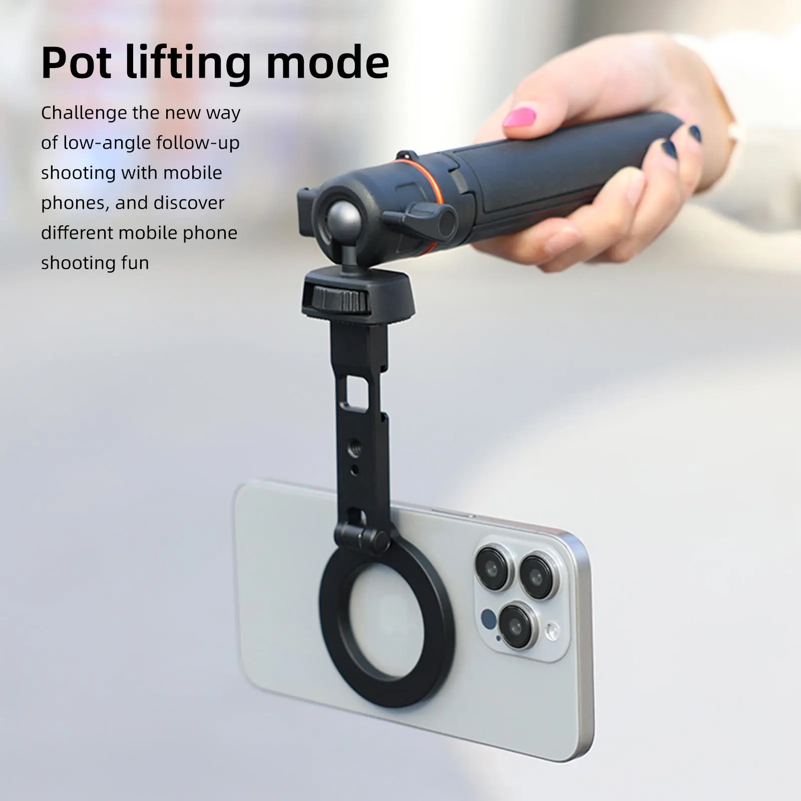 UURig VRIG MG-23 Магнитная подставка для телефона MagSafe, крепление для холодной обуви, держатель штатива, 1/4 дюйма, винтовое отверстие для iPhone, штатив для телефона Android