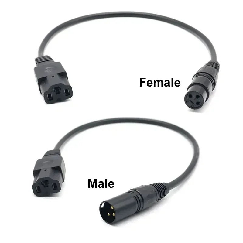 3Pin XLR Electric Vehicle Charger Connector Male to Female With Cable Lithium Battery Station Universal Charging Cable Adapter