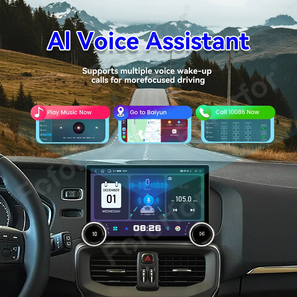 Crystal Clear 11.5 Inch Android 15 Modern Advanced Wireless CarPlay Android Auto GPS Stereo Head Unit For Volvo V40 2013-2019
