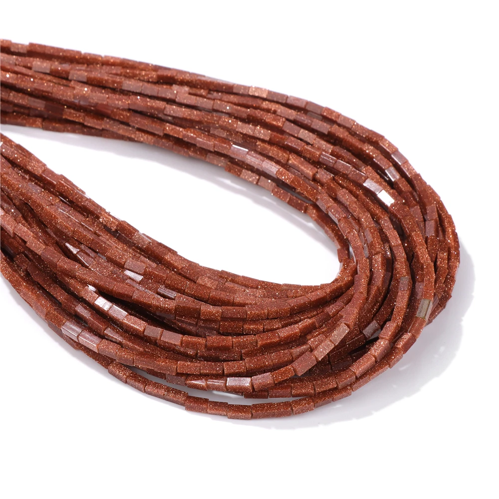 Natural Stone Rectangle Cube Beads for DIY Accessories