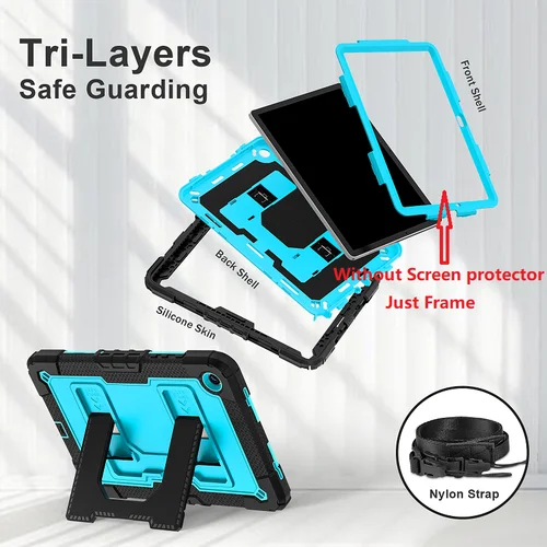 Imagen 2 del producto Funda para Samsung Galaxy Tab A11 Plus 11 A9 plus 11 ""Funda a prueba de golpes segura PC silicona híbrido soporte Tablet Funda Galaxy Tab A11 8,7