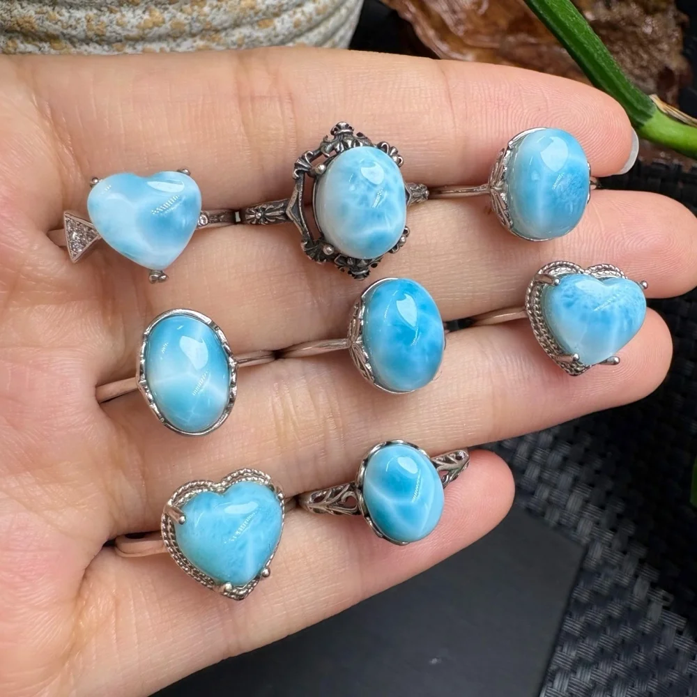 natural-larimar-ring-handmade-crystal-healing-energy-quartz-jewelry-children-birthday-cute-gift-s925-1pcs