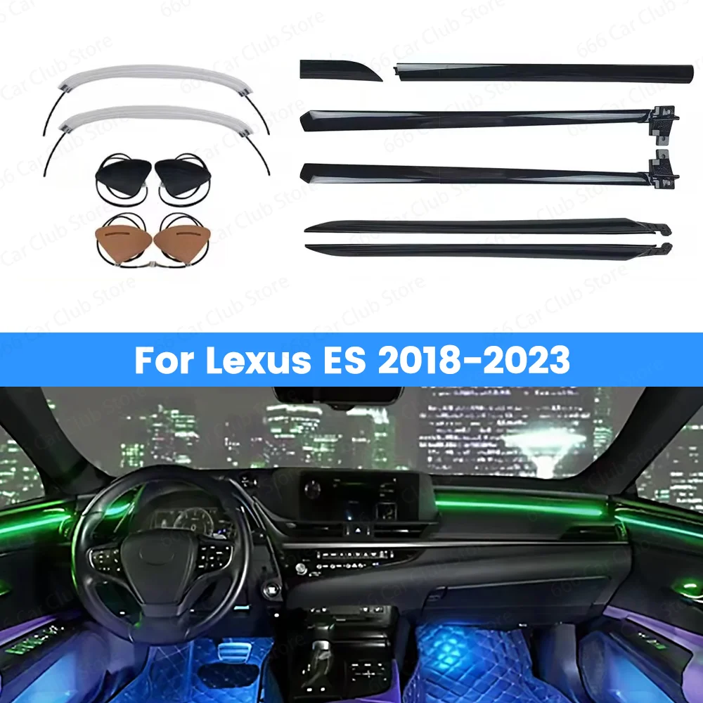 64 Colour Ambient Light For Lexus ES 200 260 300 2018-2023 Car LED Interior Instrument Door Dynamic Light Shadow Decorative Lamp