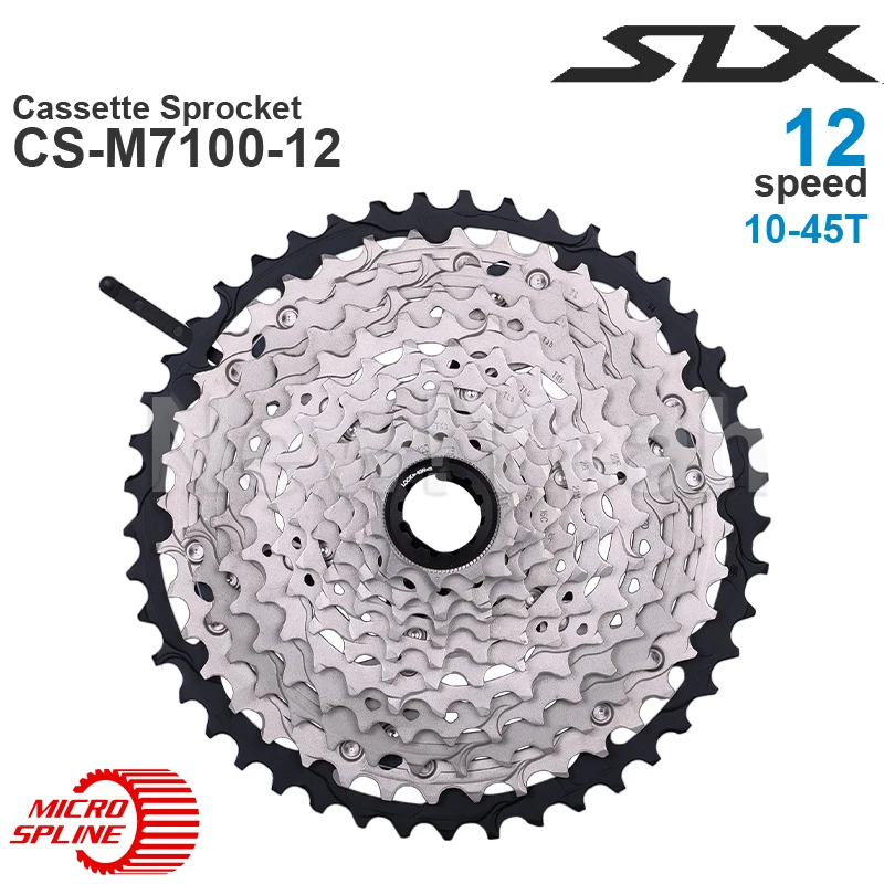 Shimano SLX CS-M7100 12v MTB Cassette Sprocket - HYPERGLIDE+ - 12-Speed 10-45T, 10-51T Original parts