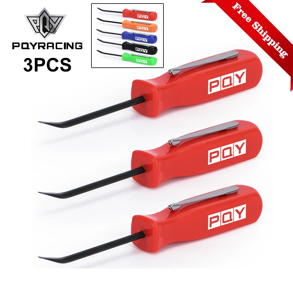 3pcs Pocket Pry Bar Short Angled Operating Handy Tool 4-Sided Grip PQY-GJ005-QY