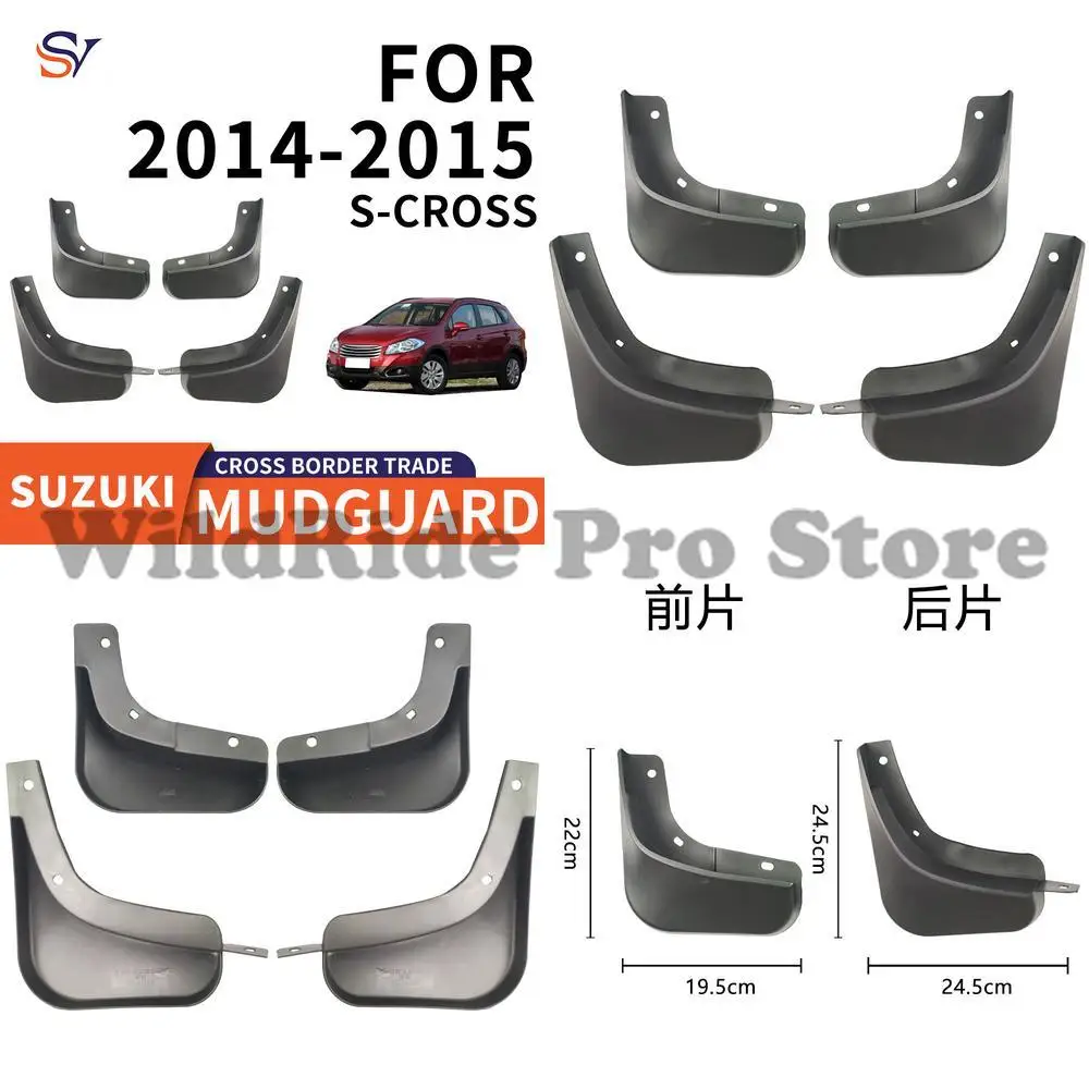 

1 set For Suzuki S CROSS 2014 2015 Mud Flaps PP Soft Rubber Material Car Tire Fender