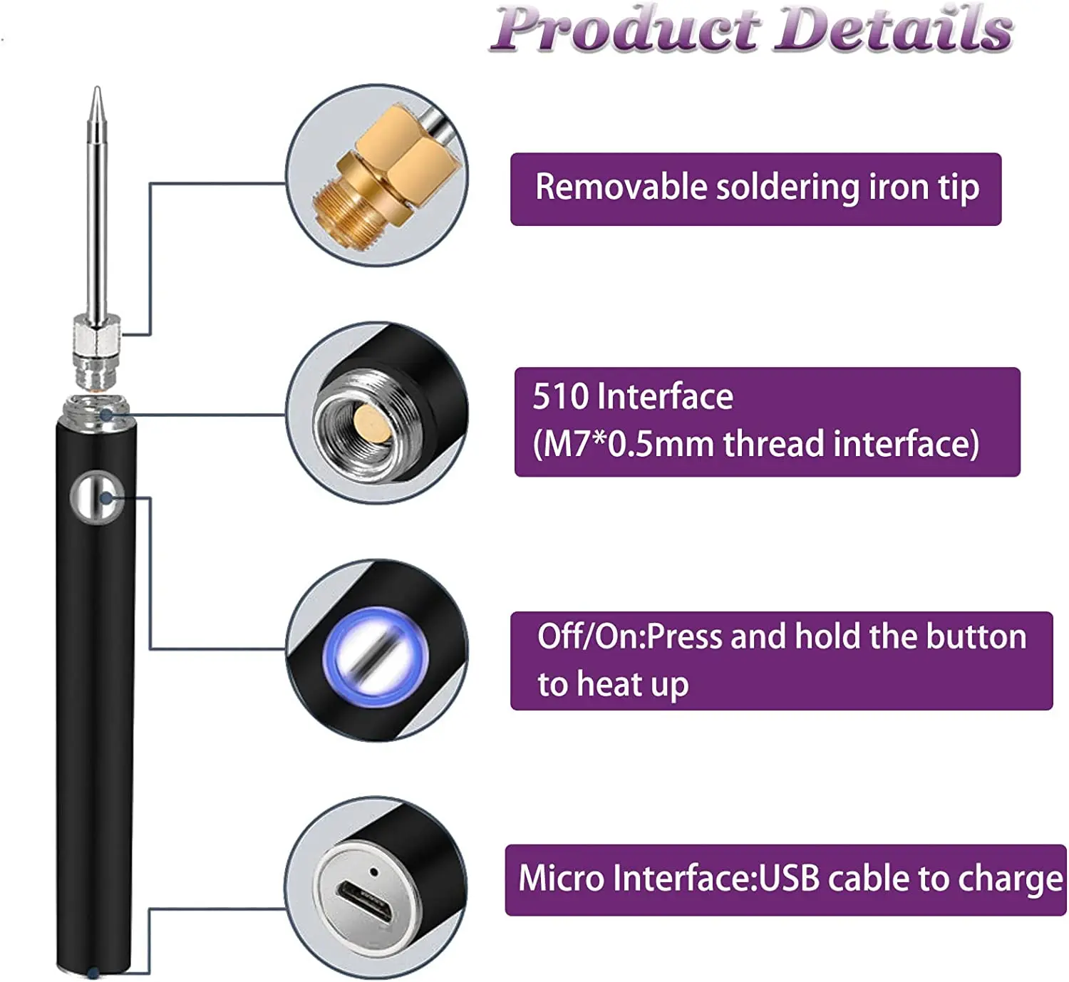 FrogBro 20W Cordless Soldering Iron Portable USB Rechargeable Battery Power Pencil Soldering Iron Wirless Repair Welding Tools