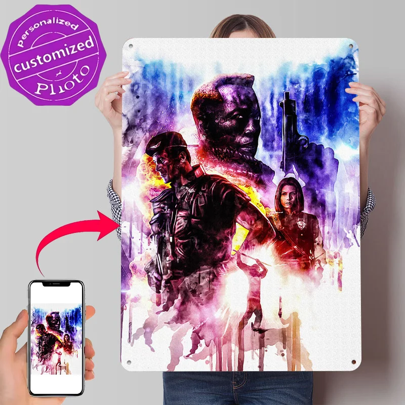 Demolition Man Personalized 3D Textured Metal Poster Wall Art Tinplate Sign for Home Decoration Gaming Vintage Decor Room House