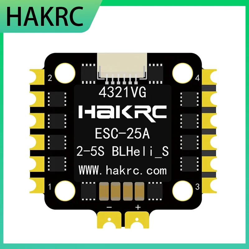 HAKRC 15A 25A 35A 45A  4-in-1 mini ESC supports 2-5S, suitable for RC remote control FPV freestyle racing drone