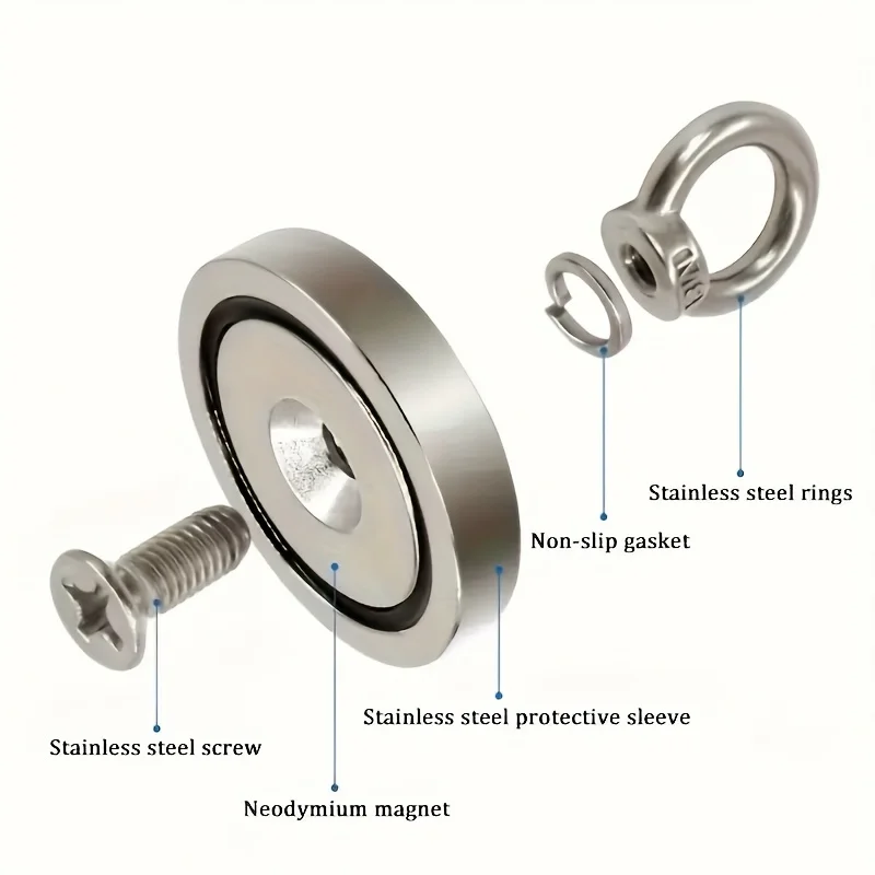 Heavy Duty Underwater Salvage Magnet Strong Magnetic Ring for Easy Retrieval and Fixing