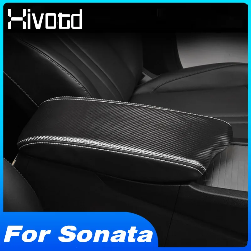 

Leather Central Control Armrest Cover Interior Accessories Anti-Dirty Pad Styling Mat Protection For Hyundai Sonata 2022-2020