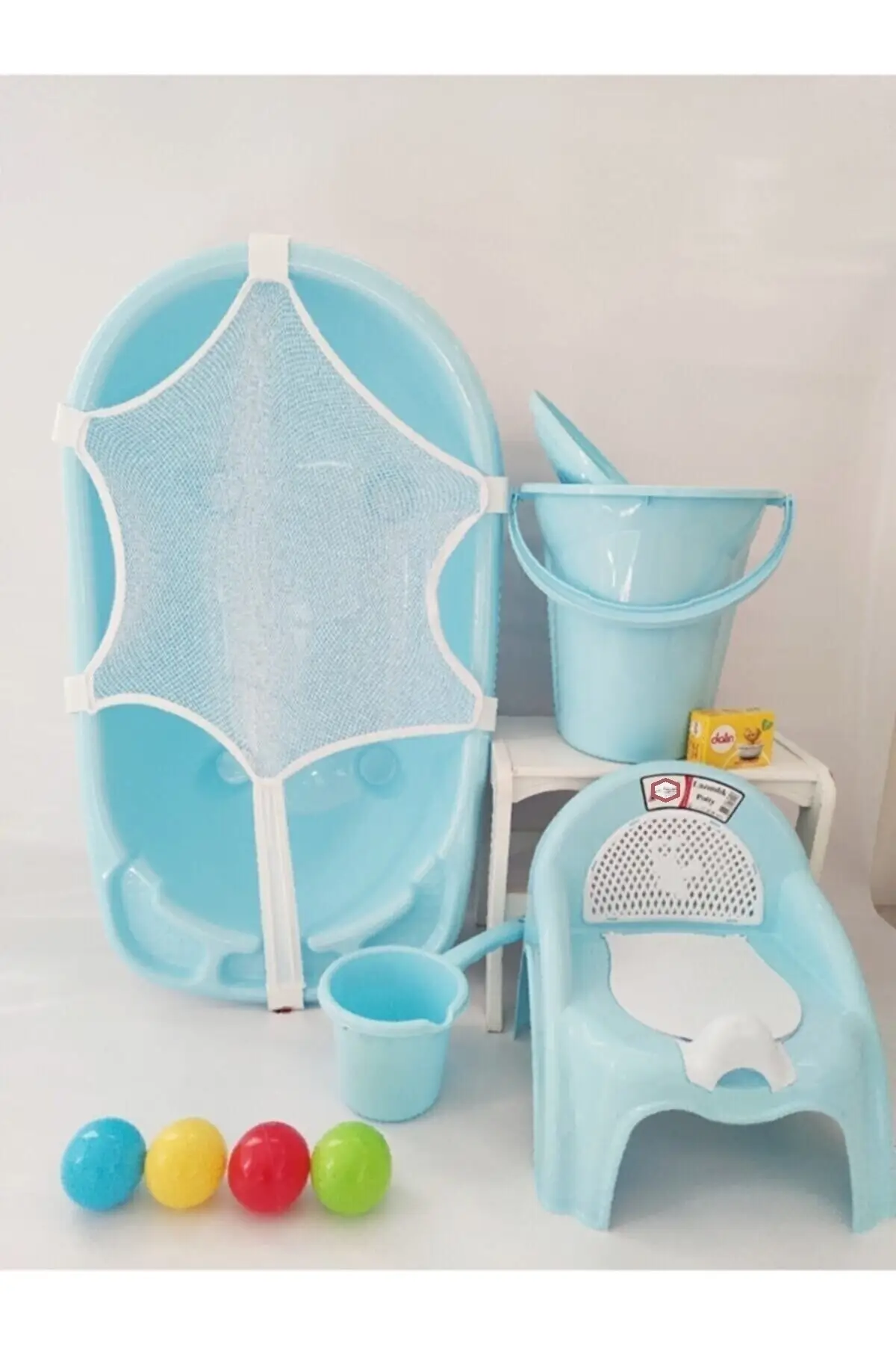 Blue 5 baby bath set