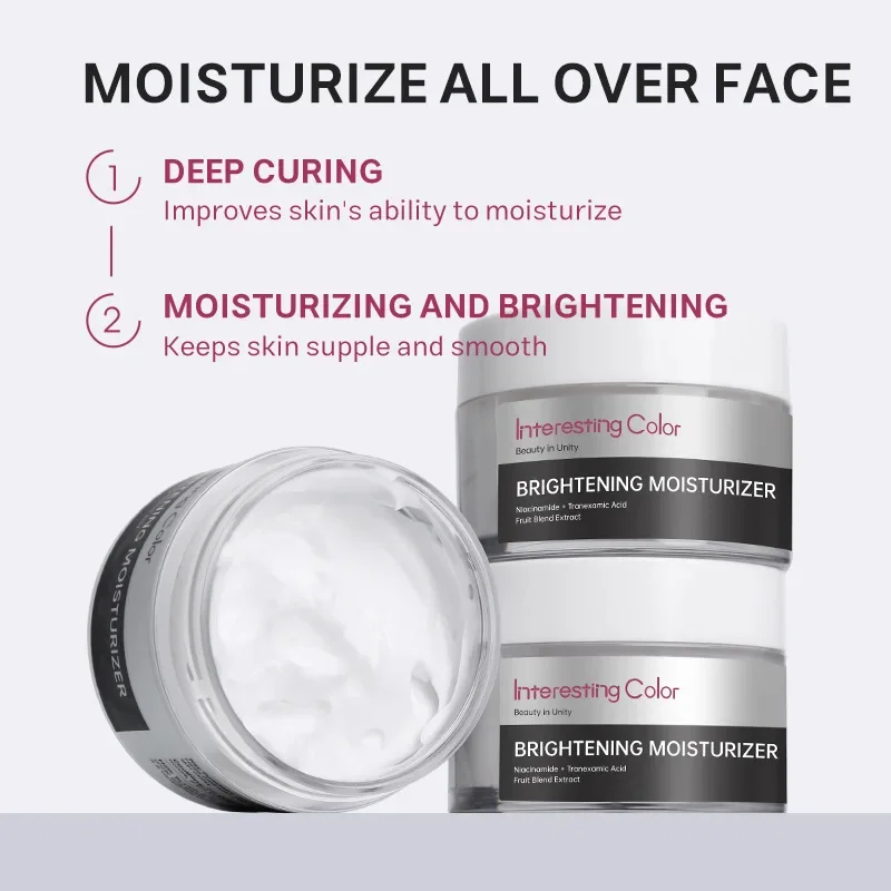 

Niacinamide Brightening Moisturizing Face Cream Hydrating Moisturizer Evens Skin Tone Soothes Non-Greasy
