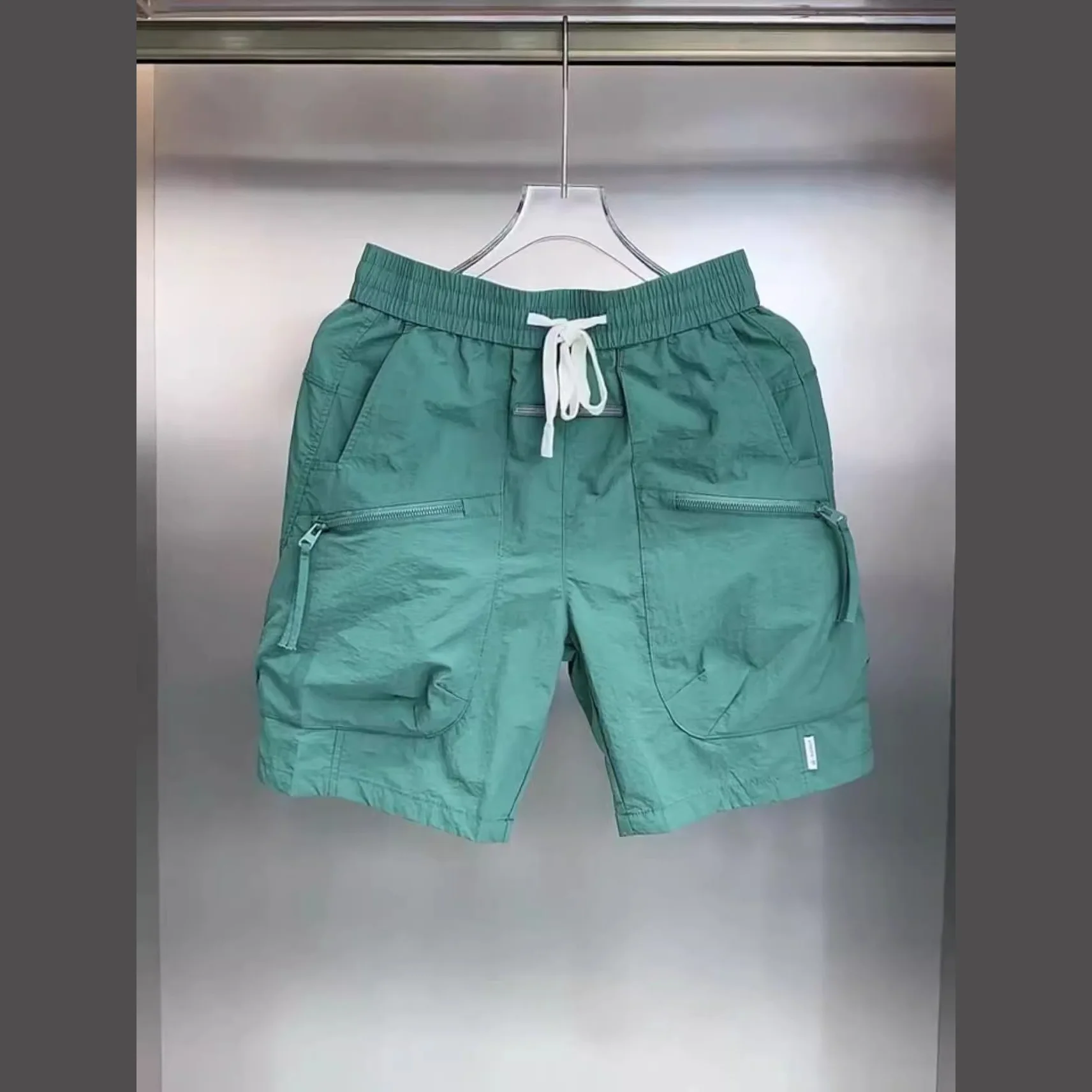 Tooling Shorts Men's Summer Ice Silk Thin Sports and Leisure Straight Middle Pants Men's Multi-pocket Loose Five-point Pants