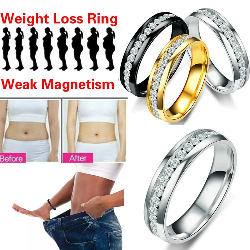 Magnetic Crystal Healthcare Weight Loss Ring Slimming Healthy Ring Jewelry