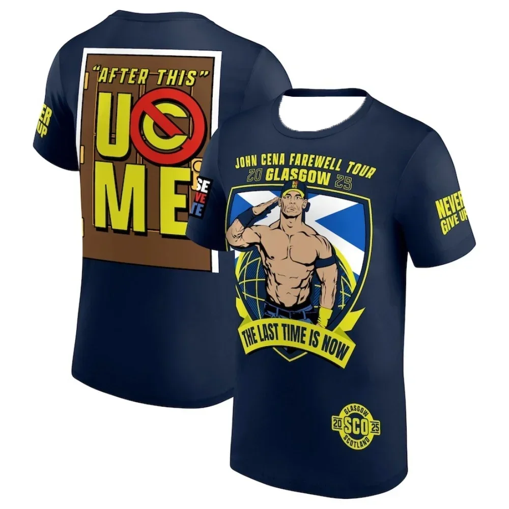 جون سينا جولة وداع 2025 لاس فيغاس تي شيرت الصيف قصيرة الأكمام المرأة تي شيرت الملابس الرياضية الاطفال الكبار تصفح قمم تي شيرت