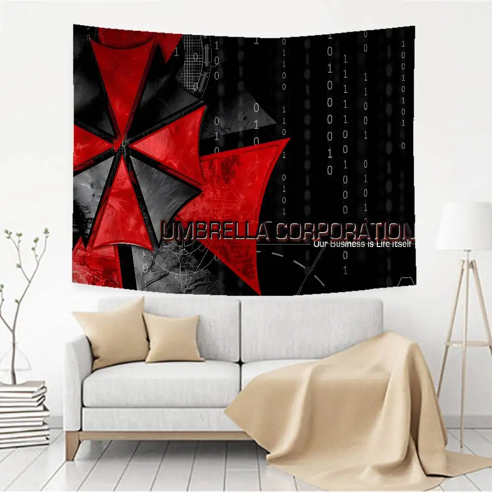 Umbrella Corporation Game Printed Large Wall Tapestry Cheap Hippie Wall Hanging Bohemian Wall Tapestries Mandala Home Decor