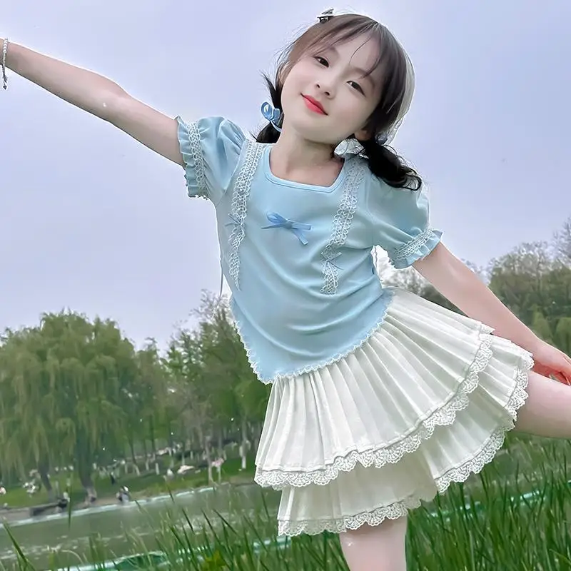 

Toddler Girls Clothes 2025 Girl Summer Suit Children Sets From 4 12 Years Old Teenagers Children's Clothing Wear Fashion Sets