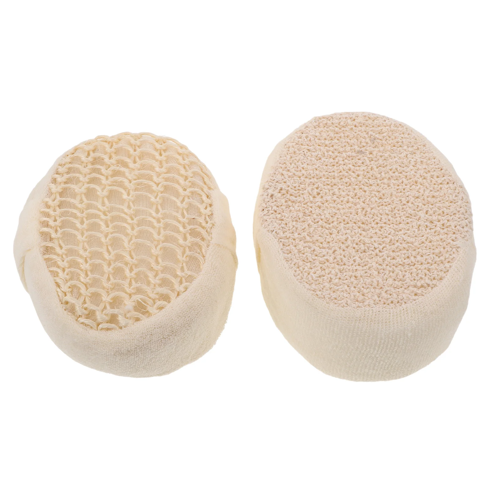 

2pcs Natural Sisal Fiber Scrubber Sponge For Bath Shower Cleaning Durable Loofah Pad High Absorption Ergonomic Design Back