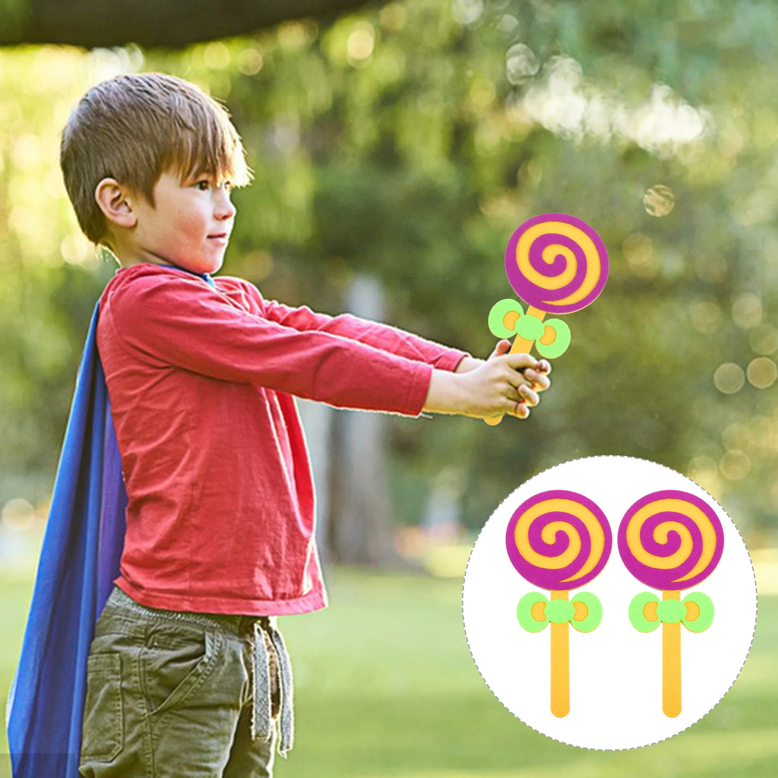 

2Pcs Lollipop Prop Candy Decor Decorative Fake Lollipop Photo Props Party Decoration Kindergarten Theater Performance
