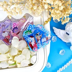 Hiiragi Kagami Izumi Konata Cosplay Acrylic Schoolbag Key Chain Pendant Keychains Toy Backpack Pendant