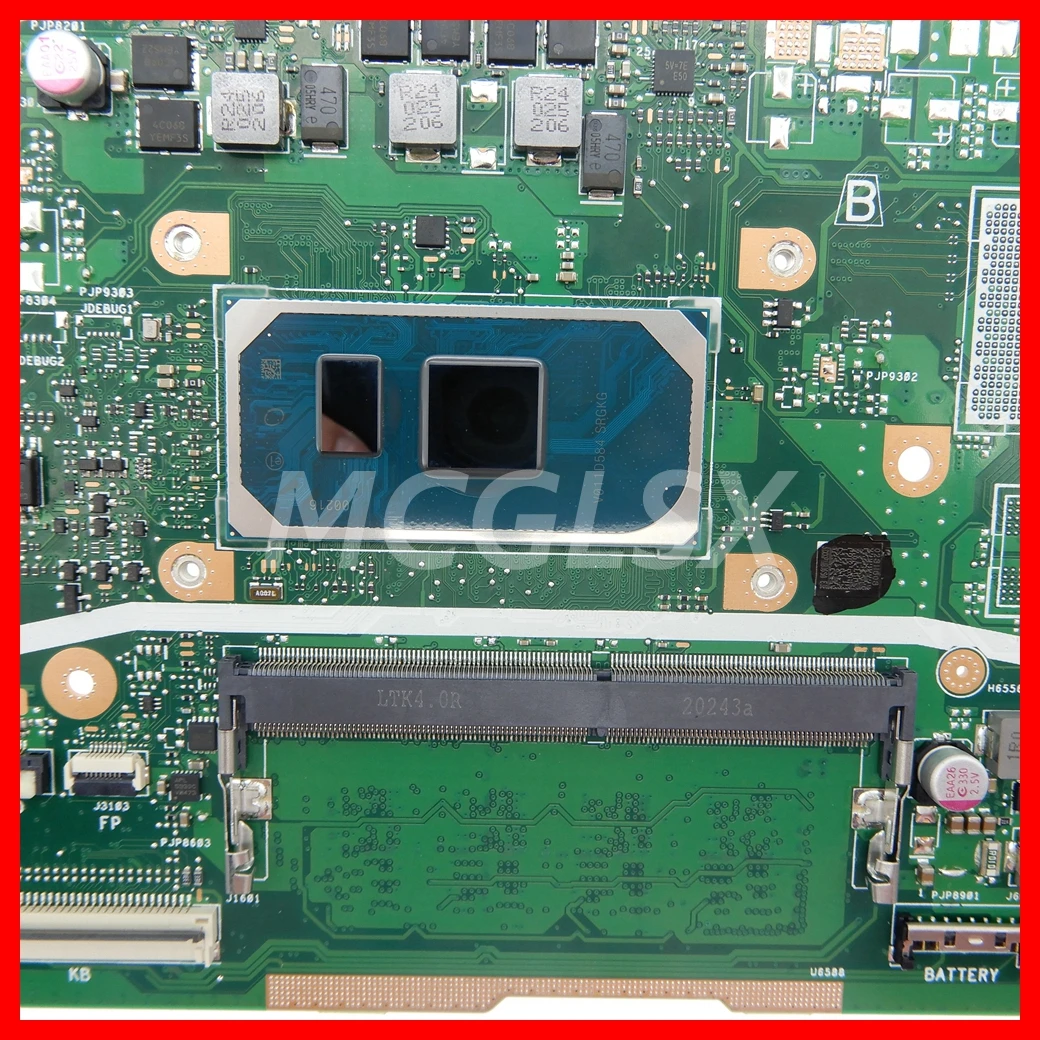 Placa base X409JA con i5-1035G1 CPU, 4GB de RAM, UMA, X509JP, X409JP, X509JB, X409JB, X409JA, X509JA, P1510CJA