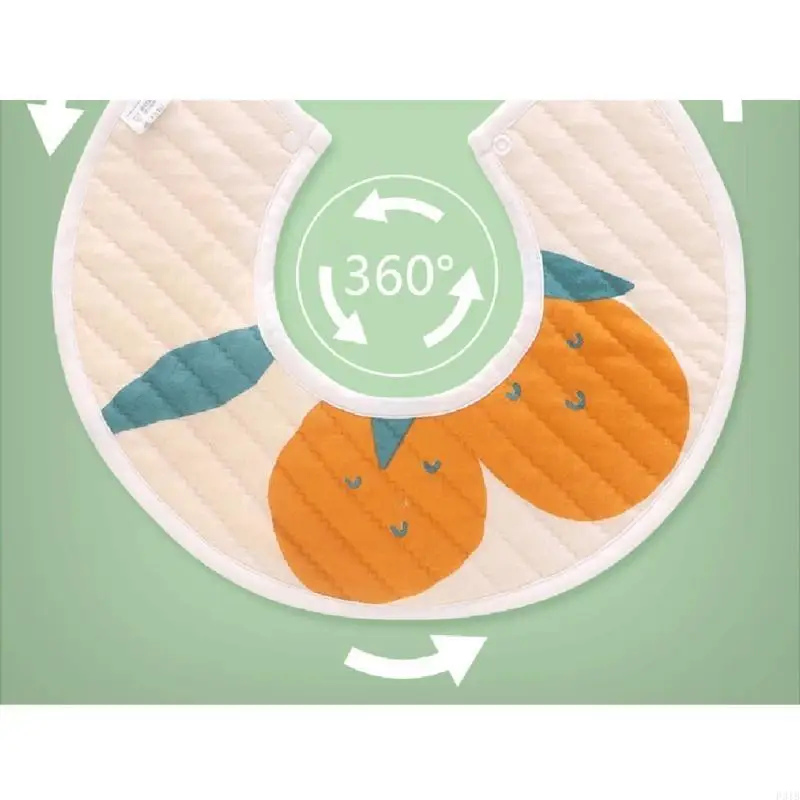 3 قطعة 360 درجة دوران ملابس التجشؤ الكرتون المطبوعة الطفل مريلة رشاقته القطن منشفة لعاب الأطفال مقاوم للماء تنفس المئزر ل P31B