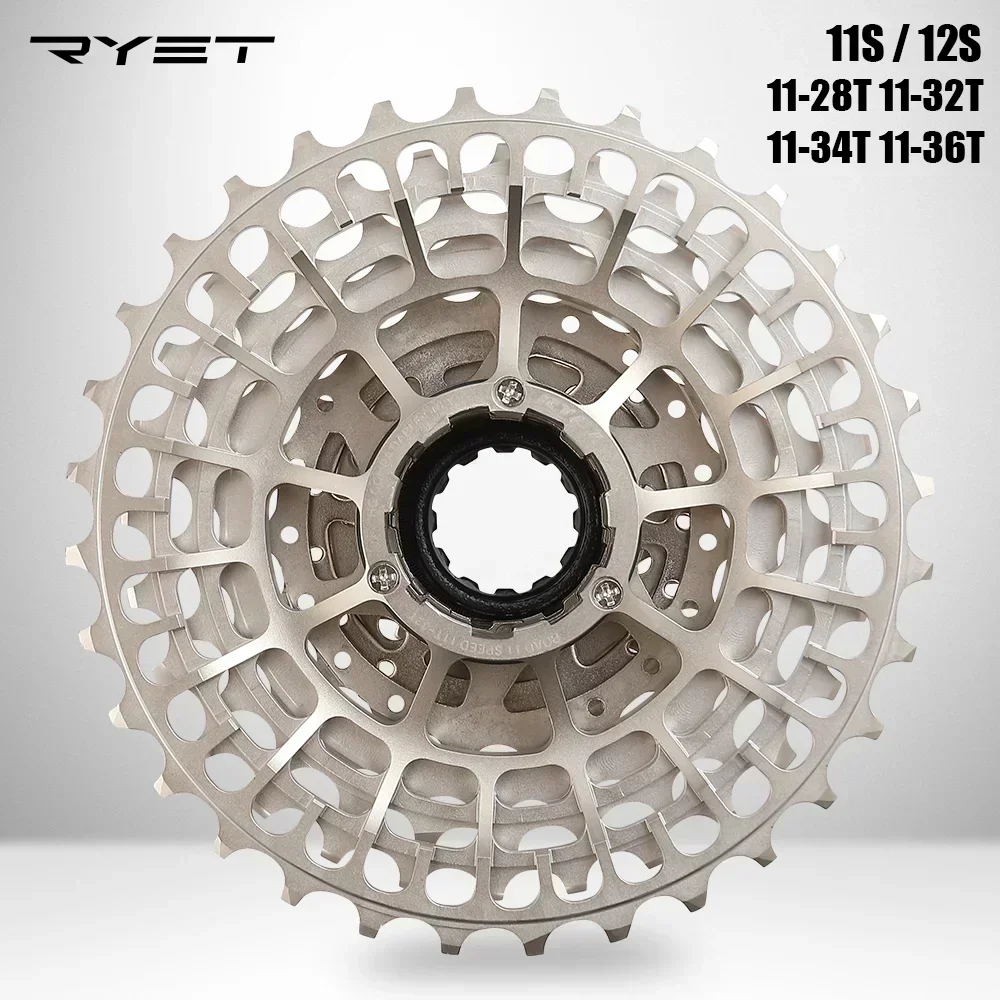 RYET Road cassete 12v 11-28T Gravel Bicycle Sprocket 11-28/32/34/36T UltraLight K7 11V Cycling Freewheel deore bike parts