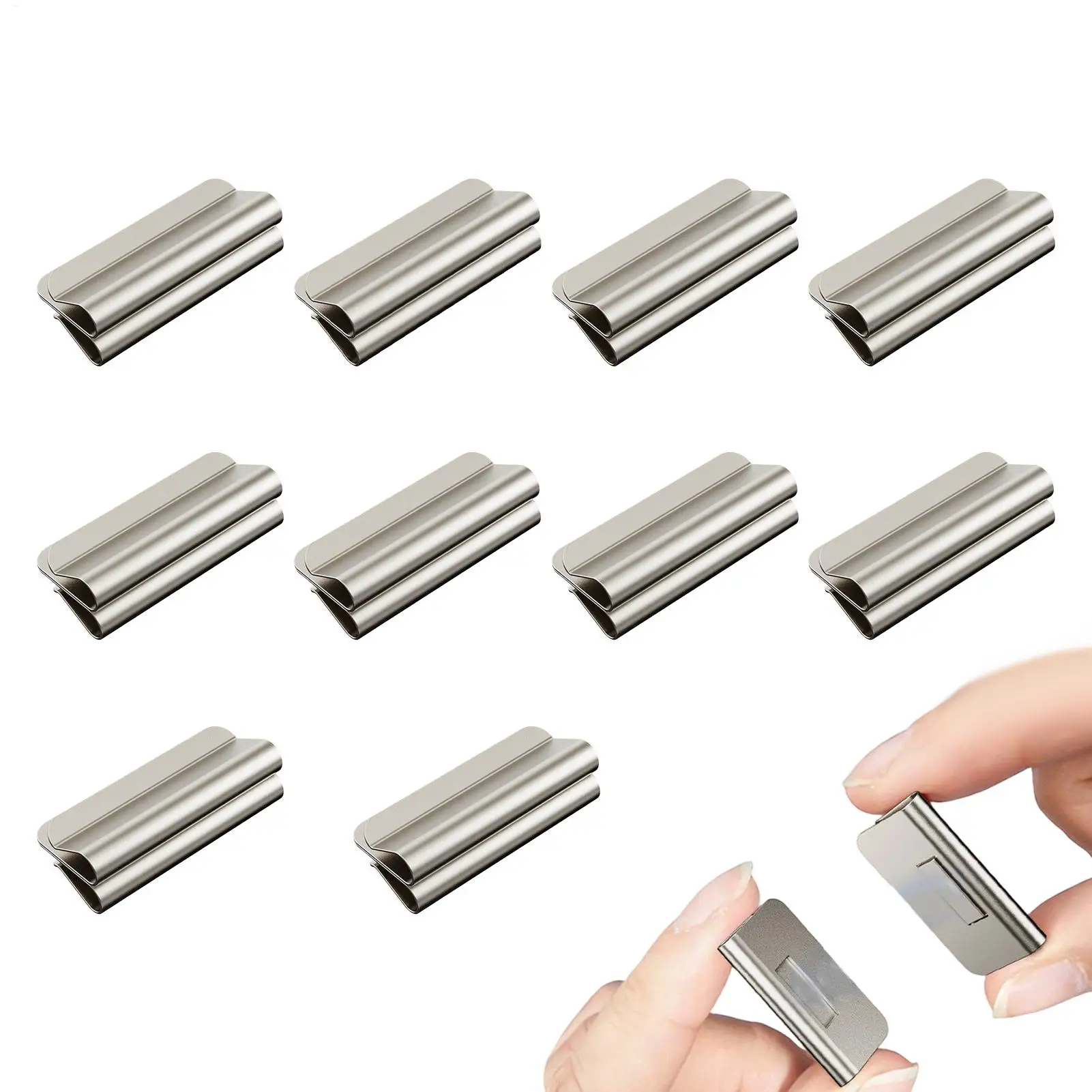 10Pairs Magnetic Curtain Clips, Strong Drapery Magnets Closure Holder, No-Drill Window Curtain Tiebacks for Bedroom Living Room
